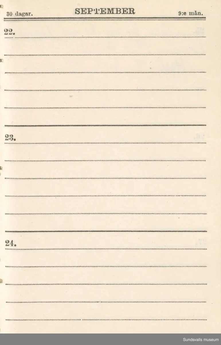 Dagbok. Erik Petter Wallmark (1870-1891) 

E.P. Wallmark föddes på ett hemman i Valla, Selånger. Han var student vid Uppsala universitet och klarade sin fil.kand. på endast två terminer.  E.P. Wallmark var sjuk i tbc och avled endast 20 år gammal. 
Anteckningarna, skrivna mellan 1888-1891, rör bland annat hans tid i Uppsala och sjukdomens förlopp. 

Se länkade filer för komplett dagbok