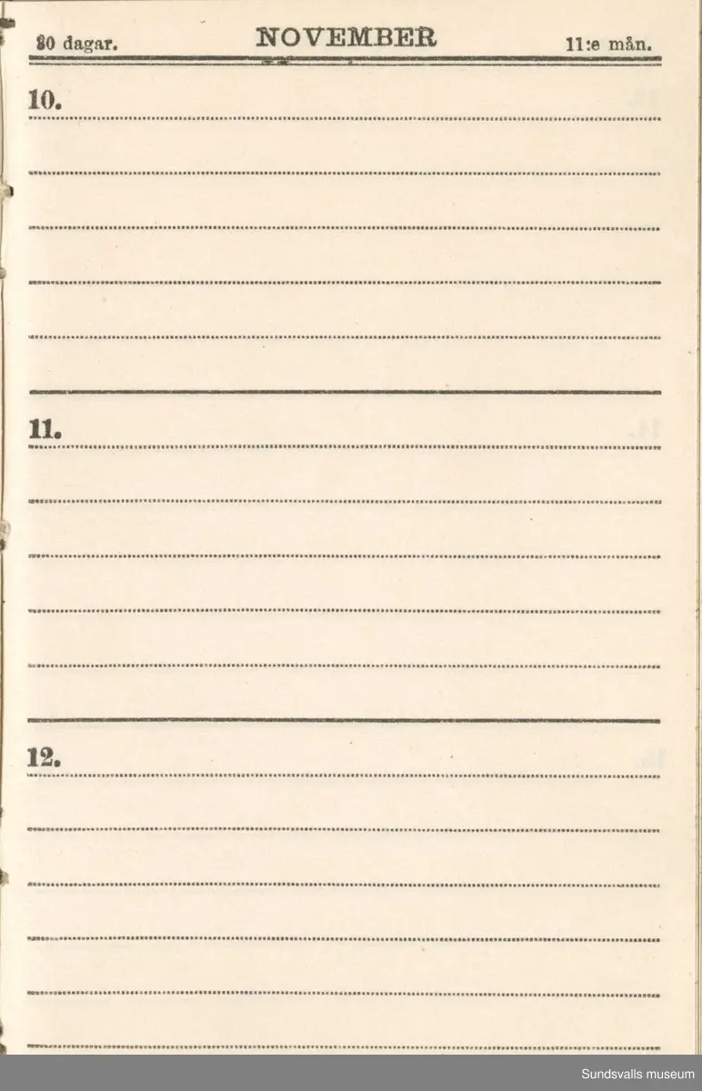 Dagbok. Erik Petter Wallmark (1870-1891) 

E.P. Wallmark föddes på ett hemman i Valla, Selånger. Han var student vid Uppsala universitet och klarade sin fil.kand. på endast två terminer.  E.P. Wallmark var sjuk i tbc och avled endast 20 år gammal. 
Anteckningarna, skrivna mellan 1888-1891, rör bland annat hans tid i Uppsala och sjukdomens förlopp. 

Se länkade filer för komplett dagbok