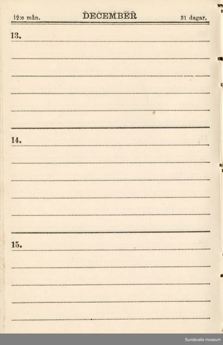 Dagbok. Erik Petter Wallmark (1870-1891) 

E.P. Wallmark föddes på ett hemman i Valla, Selånger. Han var student vid Uppsala universitet och klarade sin fil.kand. på endast två terminer.  E.P. Wallmark var sjuk i tbc och avled endast 20 år gammal. 
Anteckningarna, skrivna mellan 1888-1891, rör bland annat hans tid i Uppsala och sjukdomens förlopp. 

Se länkade filer för komplett dagbok