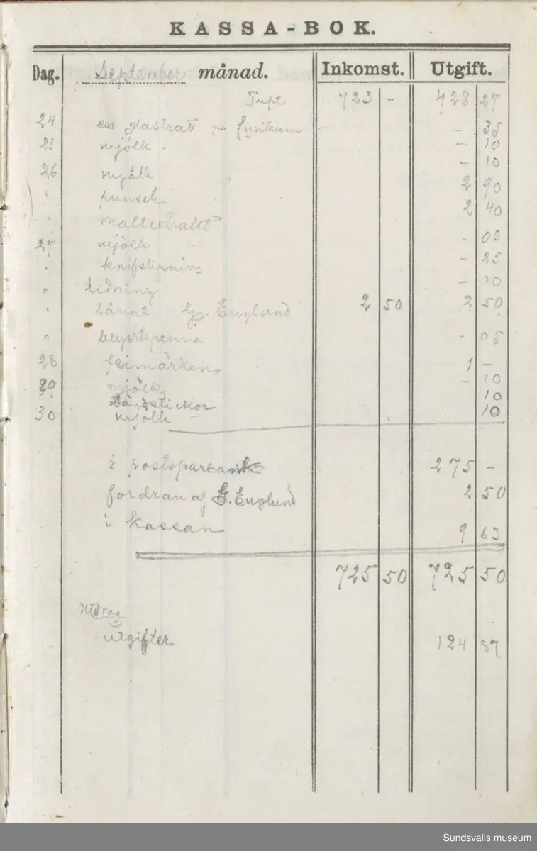 Wallmark var bondson från Selånger. Han var student vid Uppsala universitet och klarade sin fil.kand. på endast två terminer. Han inskuknade i tbc och avled endast 20 år gammal. Anteckningarna rör bland annat hans tid i Uppsala och sjukdomens förlopp.

Se länkade filer för komplett dadbok.