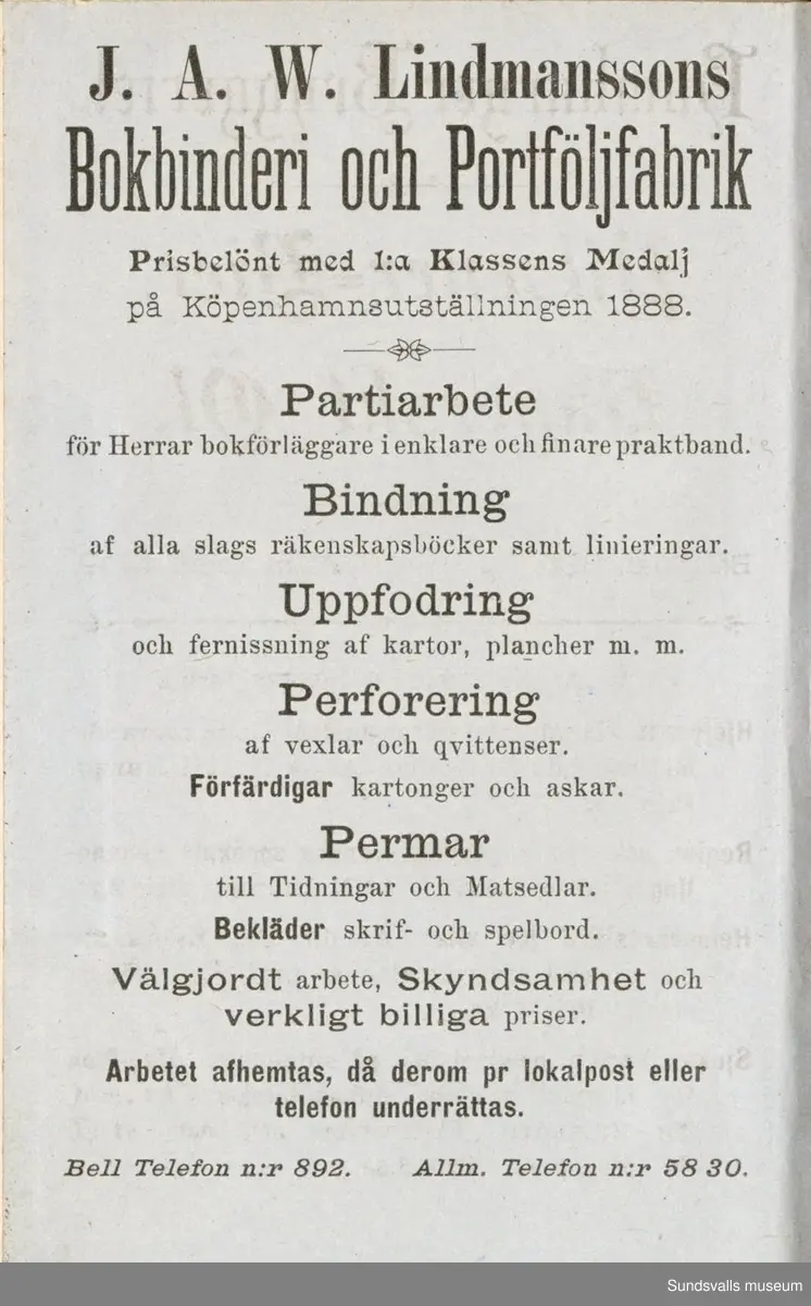 Dagbok. Erik Petter Wallmark (1870-1891) 

E.P. Wallmark föddes på ett hemman i Valla, Selånger. Han var student vid Uppsala universitet och klarade sin fil.kand. på endast två terminer.  E.P. Wallmark var sjuk i tbc och avled endast 20 år gammal. 
Anteckningarna, skrivna mellan 1888-1891, rör bland annat hans tid i Uppsala och sjukdomens förlopp. 


Se länkade filer för komplett dadbok.