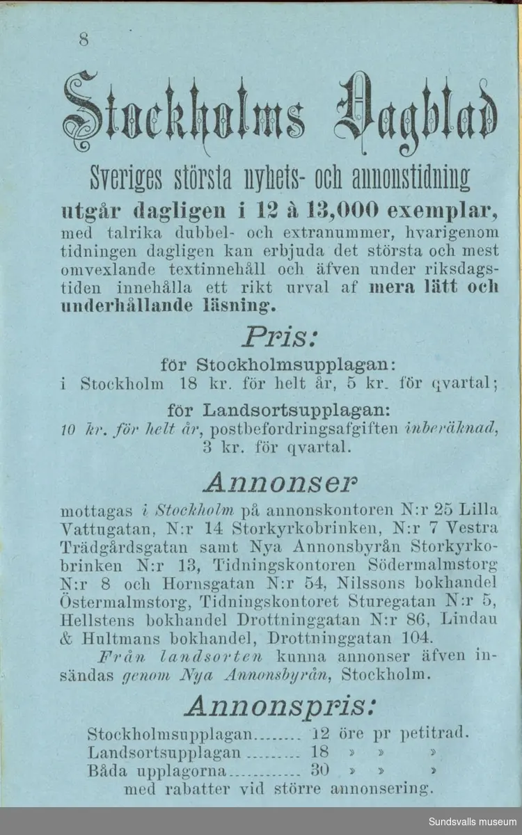 Wallmark var bondson från Selånger. Han var student vid Uppsala universitet och klarade sin fil.kand. på endast två terminer. Han inskuknade i tbc och avled endast 20 år gammal. Anteckningarna rör bland annat hans tid i Uppsala och sjukdomens förlopp.

Se länkade filer för komplett dagbok.