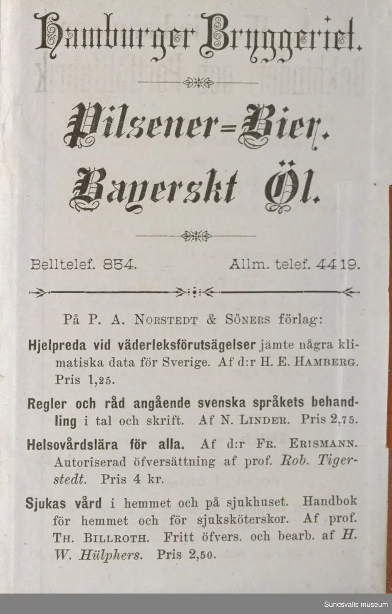 Dagbok. Erik Petter Wallmark (1870-1891) 

E.P. Wallmark föddes på ett hemman i Valla, Selånger. Han var student vid Uppsala universitet och klarade sin fil.kand. på endast två terminer.  E.P. Wallmark var sjuk i tbc och avled endast 20 år gammal. 
Anteckningarna, skrivna mellan 1888-1891, rör bland annat hans tid i Uppsala och sjukdomens förlopp. 


Se länkade filer för komplett dadbok.