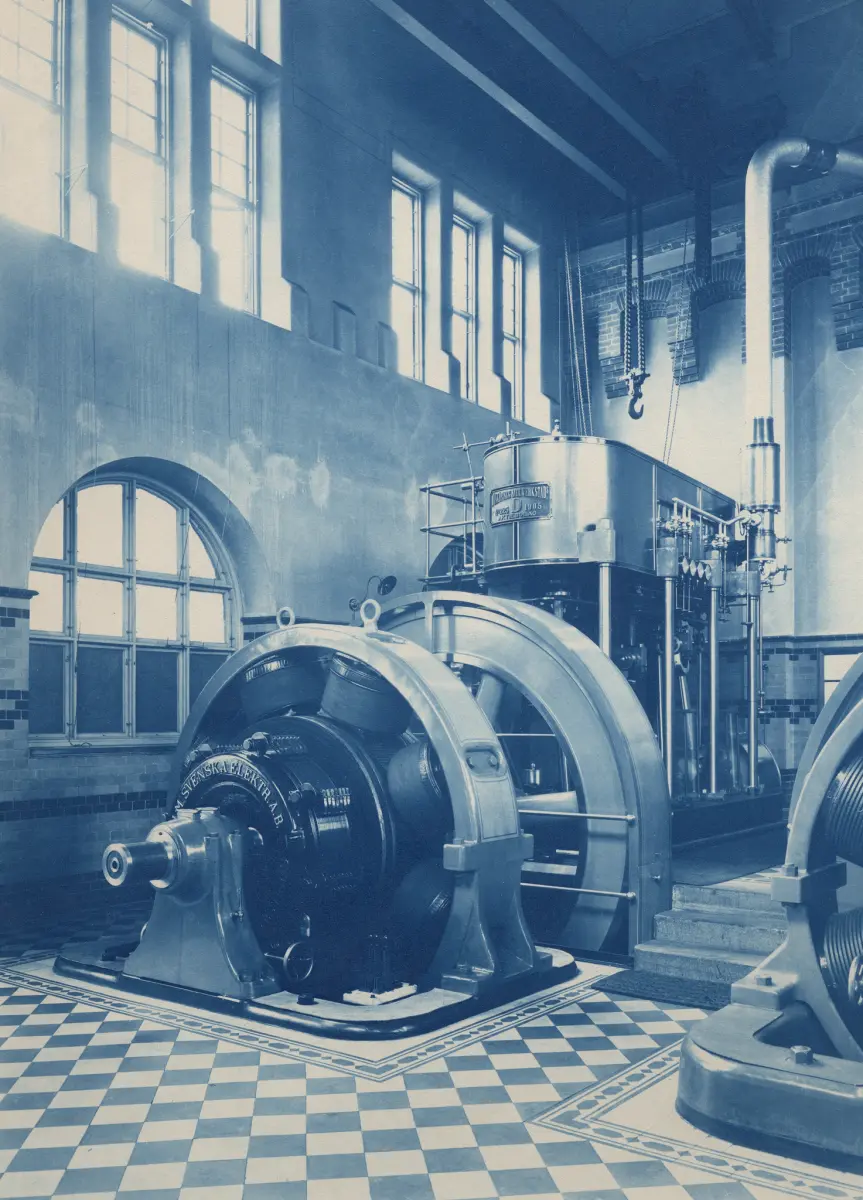 Elektriska maskiner. Motor-generator för understationer. 3- fas-motor.