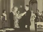 Konfektions AB Salén. Medaljutdelning på firmans 20-års jubileum.