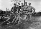 Grupporträtt. Militär.