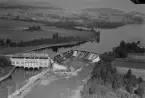 Flygfoto över Bullerforsens kraftverk, Domnarvet, Borlänge 1935-1937.