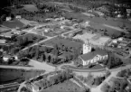 Flygfoto över Bjursås kyrka, Bjursås 1962.