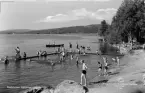 Ludvika, badplatsen Hällarna 1947.