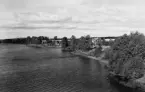 Gagnef, Björbo. Utsikt från bron 1953.