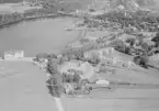 Flygfoto över Avesta år 1950.