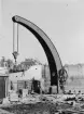Lyftkranen vid Nybrokajen 1938. Tillverkad av Ludvigsbergs Mekaniska Verkstad. Kranen kunde lyfta 10 ton.