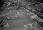 Flygfoto över Boda Kyrkby, Rättvik 1960.