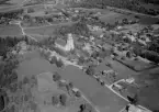 Flygfoto över Boda Kyrkby, Rättvik 1960.