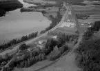 Flygfoto över Duvnäs, Borlänge 1960.