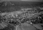 Flygfoto över Djurmo, Gagnef 1960.