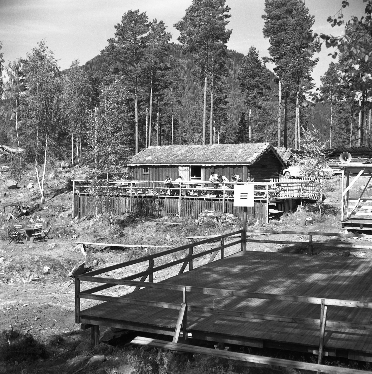 Motiv frå museet i forbindelse med bufarsdag osv.  i 1960.