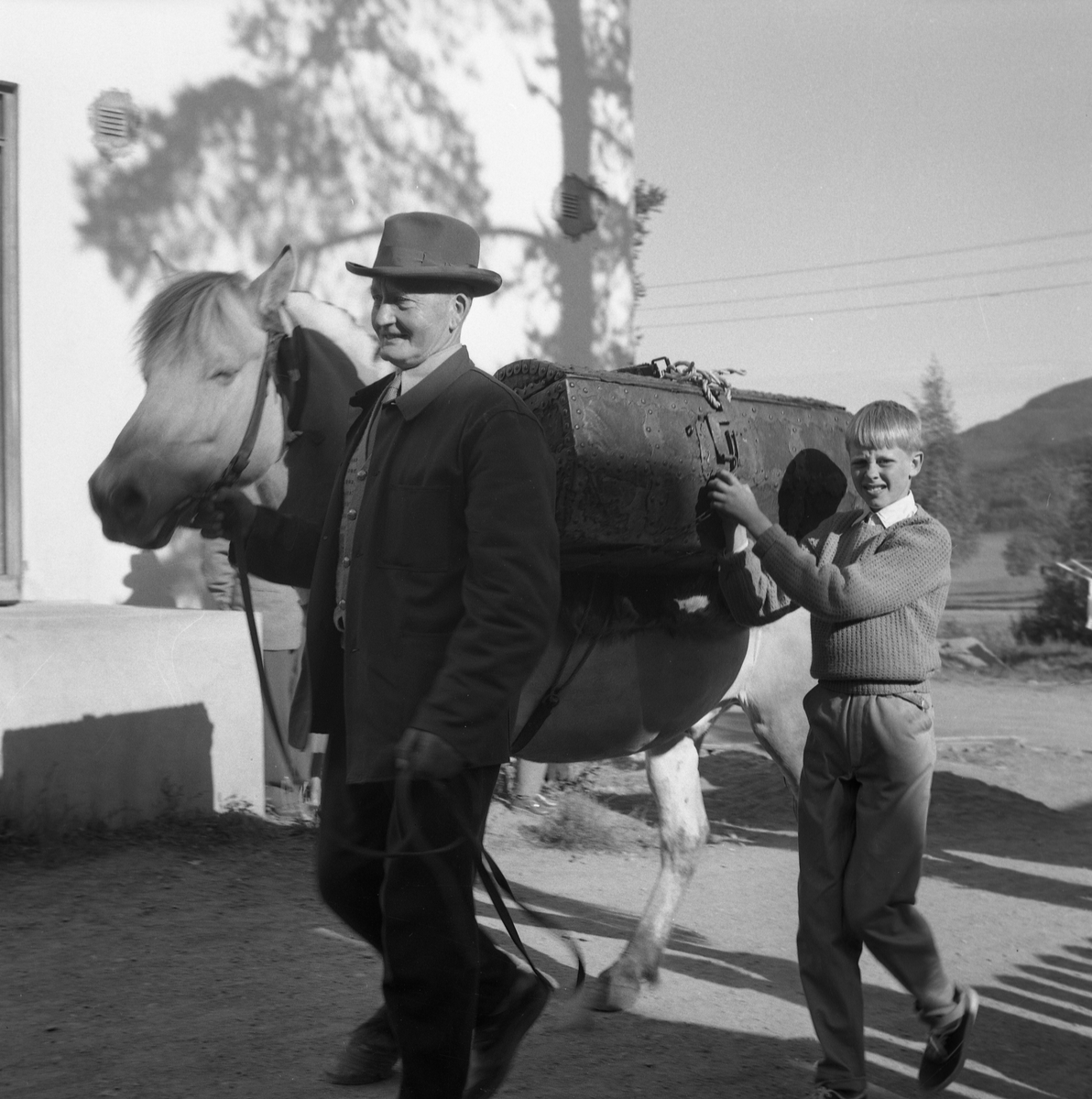 Motiv frå museet i forbindelse med bufarsdag osv.  i 1960.