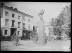 Vänersborg. Länsresidenset. Sankt Martin. Skulptur av Carl Milles