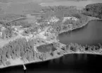 Flygfoto över Furudal, Rättvik 1956.