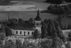 Flygfoto över Folkärna kyrka, Avesta 1935-1937.