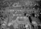 Flygfoto över Forssa, Borlänge 1964.