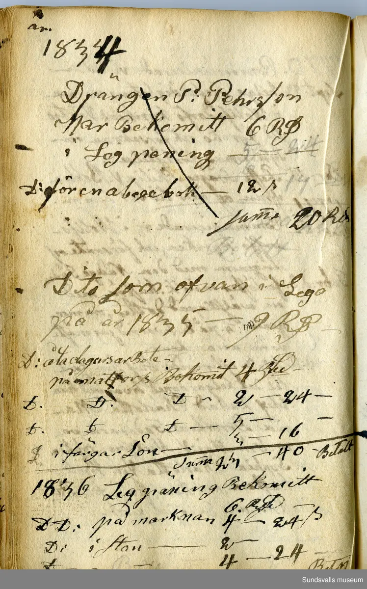 Dagbok. Anders Modée (1732-1800)

Anders Modée föddes i Stockholm. Han gjorde militär karriär och avslutade som kapten 1768. 
Anders Modée bosatte sig i Sundsvall där han arbetade som bränneriinspektor och förvaltare. Han avled i Tuna (Y).
Anteckningarna är bland annat från hans tjänstgöring i det pommerska kriget (1758–1760). I slutet av boken finns anteckningar från 1834–1840, av okänd hand.

Se länkad fil för komplett dagbok