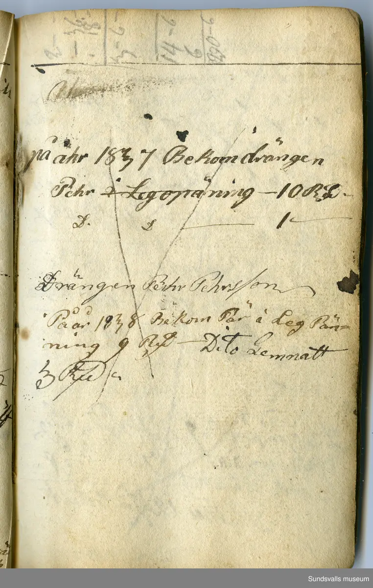 Dagbok. Anders Modée (1732-1800)

Anders Modée föddes i Stockholm. Han gjorde militär karriär och avslutade som kapten 1768. 
Anders Modée bosatte sig i Sundsvall där han arbetade som bränneriinspektor och förvaltare. Han avled i Tuna (Y).
Anteckningarna är bland annat från hans tjänstgöring i det pommerska kriget (1758–1760). I slutet av boken finns anteckningar från 1834–1840, av okänd hand.

Se länkad fil för komplett dagbok
