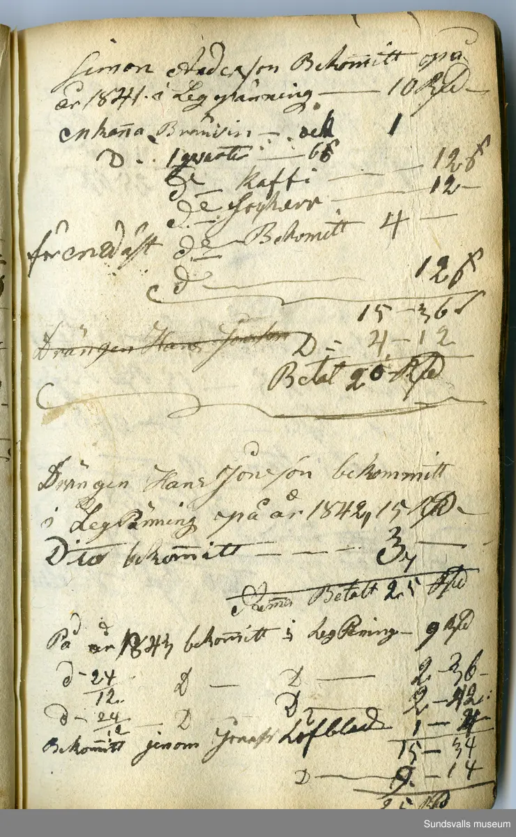 Dagbok skriven av Anders Modée (1732–1800). Modée gjorde militär karriär och avslutade som kapten vid sitt avsked 1768. 
Anteckningar är bland annat från hans tjänstgöring i det pommerska kriget (1758–1760).

I slutet av boken finns anteckningar från 1834–1840, av okänd hand.