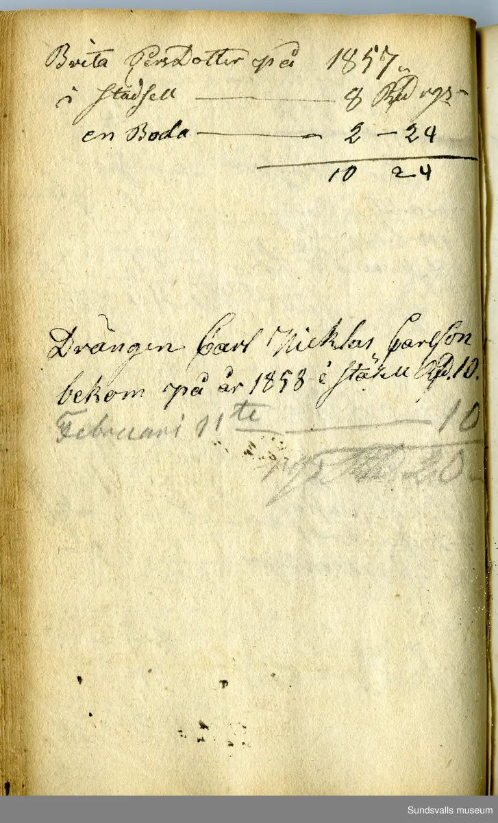 Dagbok skriven av Anders Modée (1732–1800). Modée gjorde militär karriär och avslutade som kapten vid sitt avsked 1768. 
Anteckningar är bland annat från hans tjänstgöring i det pommerska kriget (1758–1760).

I slutet av boken finns anteckningar från 1834–1840, av okänd hand.