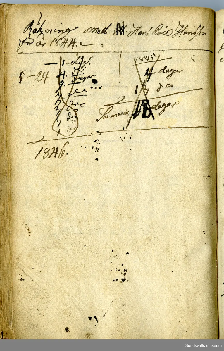 Dagbok skriven av Anders Modée (1732–1800). Modée gjorde militär karriär och avslutade som kapten vid sitt avsked 1768. 
Anteckningar är bland annat från hans tjänstgöring i det pommerska kriget (1758–1760).

I slutet av boken finns anteckningar från 1834–1840, av okänd hand.