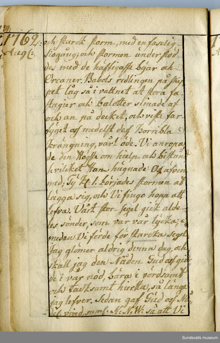 Dagbok. Anders Modée (1732-1800)

Anders Modée föddes i Stockholm. Han gjorde militär karriär och avslutade som kapten 1768. 
Anders Modée bosatte sig i Sundsvall där han arbetade som bränneriinspektor och förvaltare. Han avled i Tuna (Y).
Anteckningarna är bland annat från hans tjänstgöring i det pommerska kriget (1758–1760). I slutet av boken finns anteckningar från 1834–1840, av okänd hand.

Se länkad fil för komplett dagbok