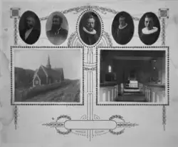 Fotokort, Sogneprestene til Hitteren med bilder av Fillan ki