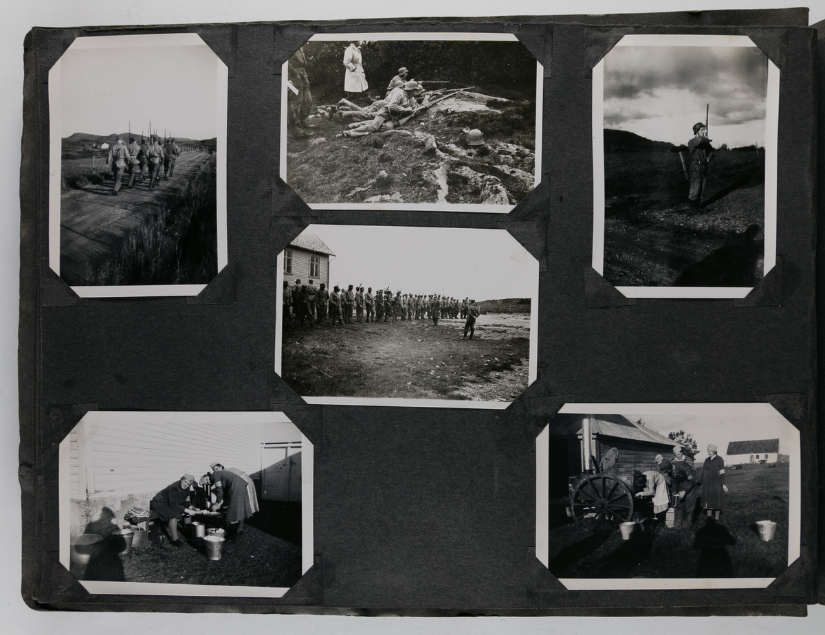 Foto fra heimevernsøvelser rett etter krigen.