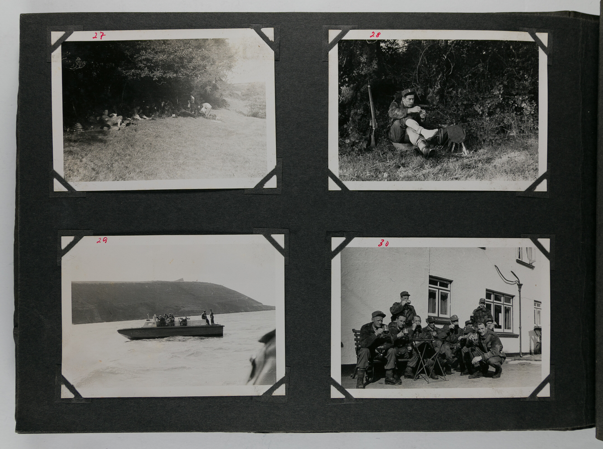 Foto fra heimevernsøvelser rett etter krigen.