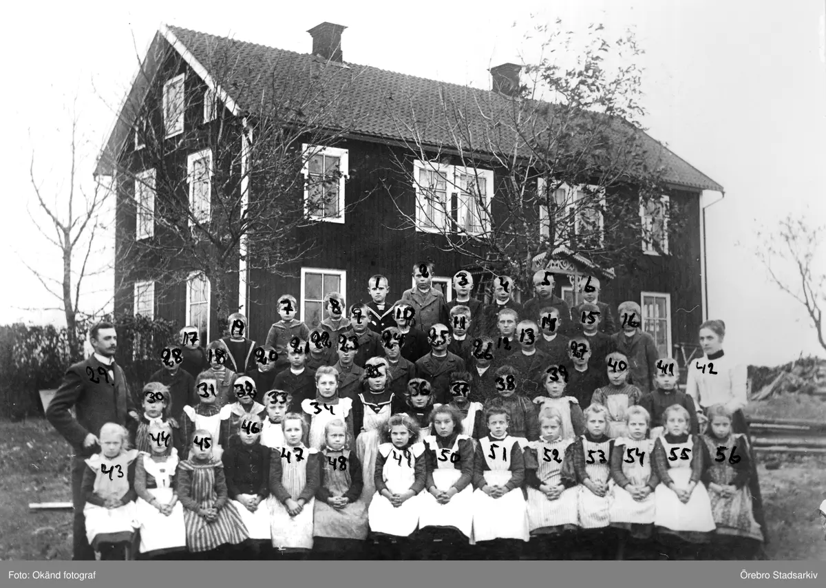 Skolklass på Hovsta kyrkskola.

1. okänd, 2. okänd, 3. okänd, 4. okänd, 5. Gustav Pettersson (Kronbjörk), 6. Einar Johansson Hovsta station, 7. okänd, 8. okänd, 9. okänd, 10. Emanuel Feldin Hovstabyn, 11. okänd, 12. Linus Andersson Yxta, 13. okänd, 14. okänd, 15. okänd, 16. okänd, 17. okänd, 18. okänd, 19. okänd, 20 Ölin Gryt, 21. Karl Nätt, 22. okänd, 23. Julius Karlsson Hovstabyn, 24. Ivar Karlsson Hovstabyn, 25. okänd, 26. Ölin Gryt, 27. okänd, 28. okänd, 29. Daniel Larsson lärare, 30 okänd, 31. okänd, 32. okänd, 33. Anna Johansson Östa, 34. okänd, 35. okänd, 36. Brita Åkerström Hovsta station, 37. Söderlund, 38. okänd, 39. Anna Eriksson Granliden, 40. Elin Isaksson Förlunda, 41. Ida Isaksson Förlunda, 42. Hanna Larsson (Espling) lärarinna, 43. Ester Söderlund (g. Spåre), 44. okänd 45. okänd, 46. Lisen Sjöstedt, 47. Gerda Karlsson Hovstaby, 48. okänd, 49. Alma Johansson Yxta, 50. Anna Johansson Yxta, 51. Anna Andersson Förlunda, 52. okänd, 53. okänd, 54. Berta Johansson, 55. okänd, 56. okänd.