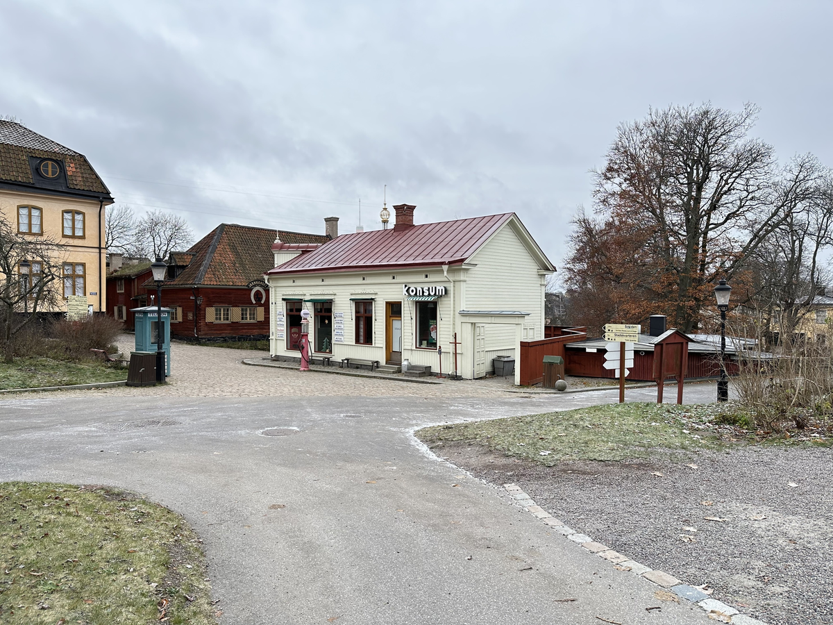 Järnhandlarens hus i Skansens stadskvarter är till sin fasad uppfört efter förlagan på Repslagargatan 8 (Modisten 3) i Hudiksvall. Stommen är modern. 

Byggnaden är uppförd i en våning, med källare i souterräng, grunden är av huggen natursten. Fasaden är klädd med liggande panel målad i en ljust vit kulör. Fasaden delas in av lisener vid det avskurna hörnet, samt med horisontell mittelbandslist i fönstrens underkant samt som en artikulering av vindsvåningen. Taket är brutet och klätt med rödmålad plåt. Vid det avskurna hörnet finns en takkupa med rundat överstycke, snickarglädje samt spira. Byggnaden har två murade skorstenar i tegel.

 Järnhandlarens hus rymmer en järnhandel med kontor, en järnhandlarbostad samt en konsumbutik. 

Byggnaden uppfördes på Skansen under åren 2004-2005.