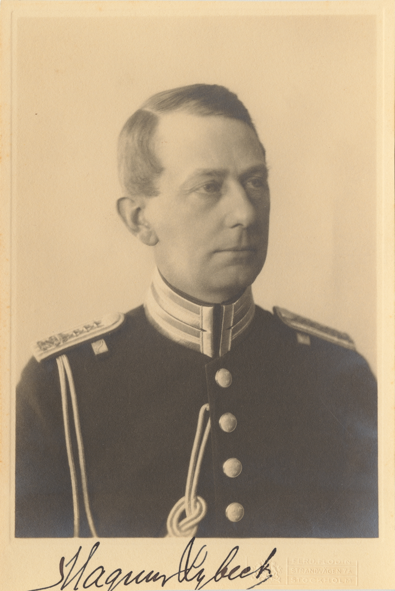 Porträtt av Magnus Karl Thuresson Lybeck, kapten vid Göta livgarde.