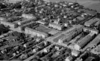 Flygfoto över Hagalund, Borlänge 1958.