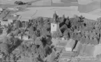 Flygfoto över Hedemora, 19471949. Hedemora kyrka.