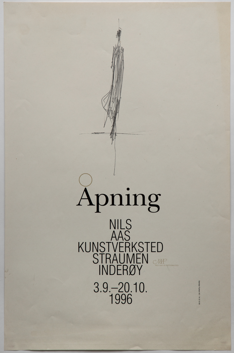 Åpning Nils Aas Kunstverksted [Utstillingsplakat]