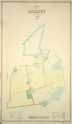 Gårdskart fra 1923, gards kart over gården Karset i Vang, He