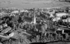 Flygfoto över Mora Strand, Mora 1954.