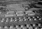 Flygfoto över Kvarnsveden, Borlänge 1958.