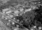 Flygfoto över Långshyttan, Hedemora 1958.
