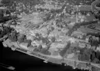 Flygfoto över Leksand 1960.