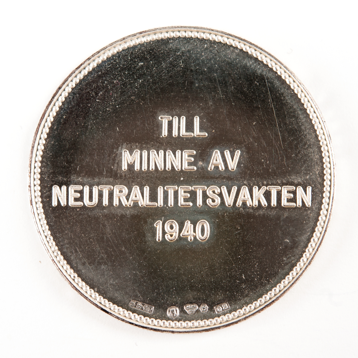 Åtsida: Lilla riksvapnet.