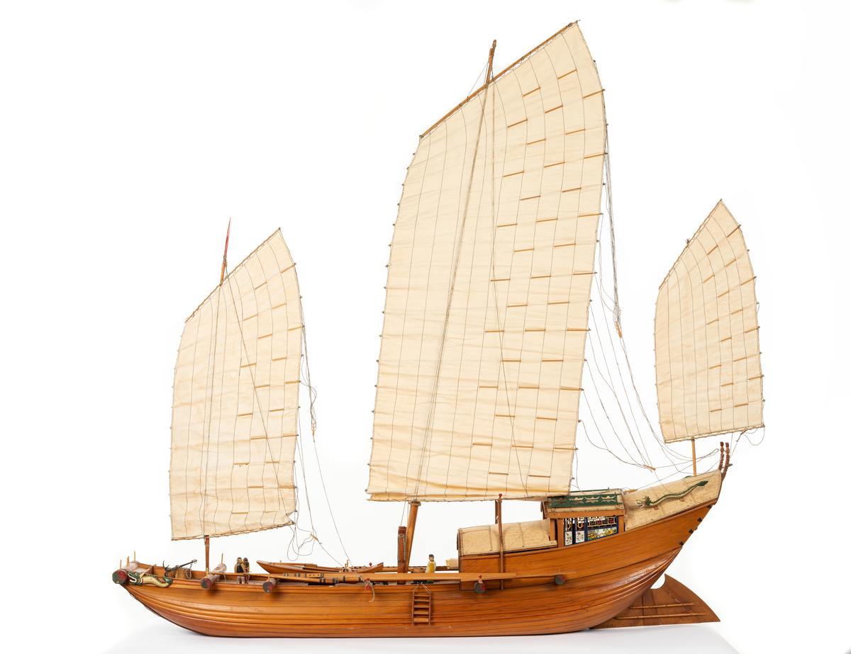 Modell av kinesisk djonk, 1700-tal | Model of a Chinese junk ship, 18th century