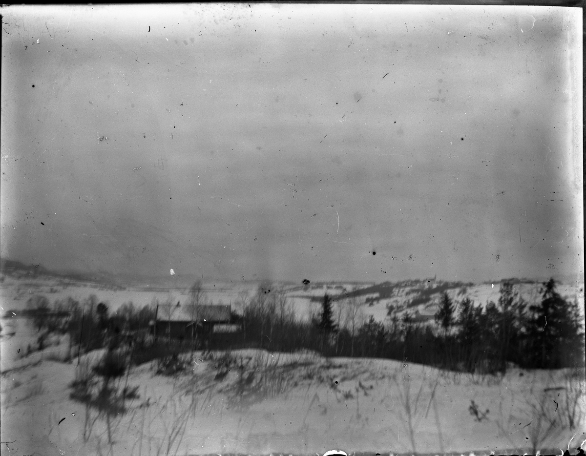 Fotosamling etter Bendik Ketilson Taraldlien (1863-1951) Fyresdal. Gårdbruker, fotograf og skogbruksmann. Fotosamlingen etter fotograf Taraldlien dokumenterer områdene Fyresdal og omegn. 
Bildet viser vinterlandskap på fjellet