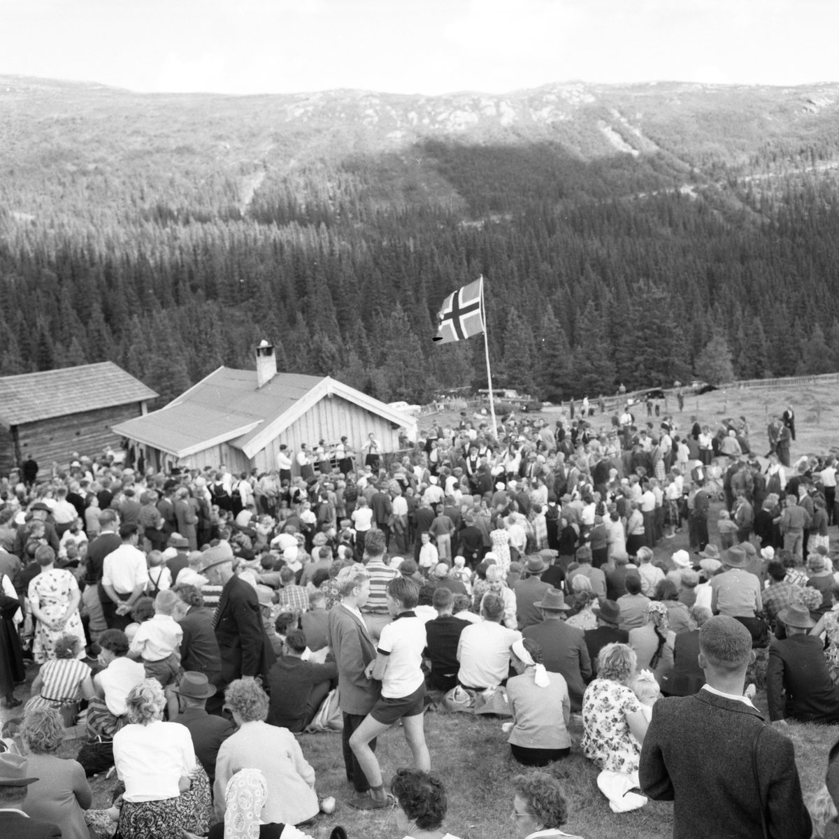 Bildet viser 20 bilder fra åpningen av Skirvedalsveien

Fotosamling etter Øystein O. Jonsjords (1895-1968), Tinn.